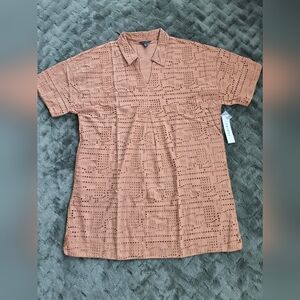TRIBAL Women CHESTNUT COLOR Short Sleeve Dress SIZE XL
